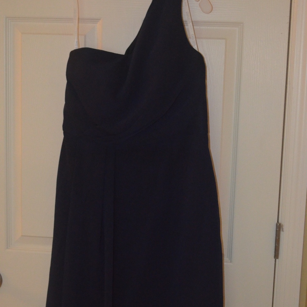 David's Bridal One Shoulder Bridesmaid Dress